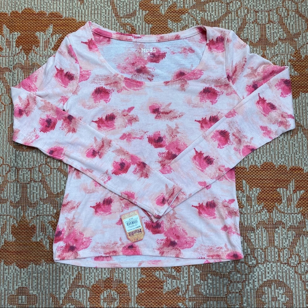 Pink Floral L/S tee